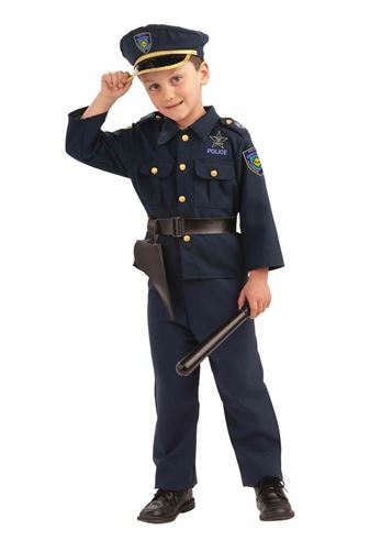 Kids Deluxe Boys Police Costume 