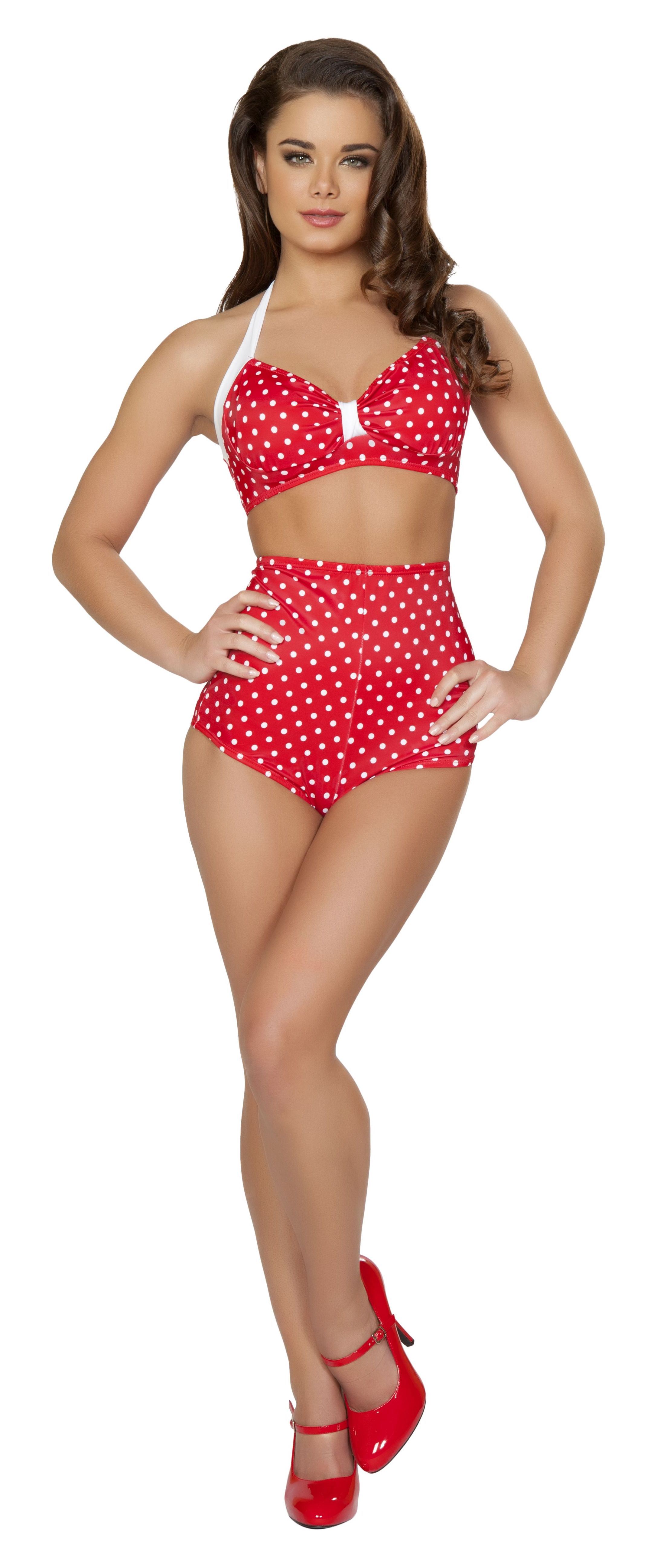 Adult Sexy Pin Up Halter Red And White Women Top 1999 The Costume