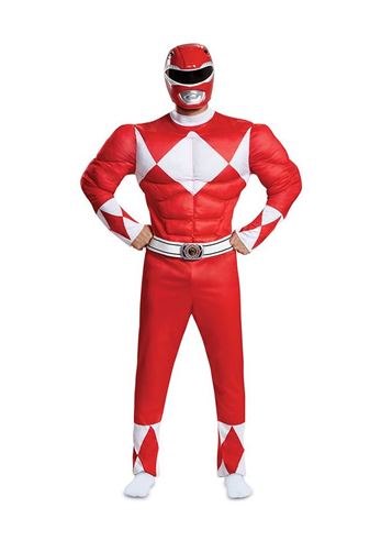 Adult Red Ranger Muscle Men Costume | $79.99 | The Costume Land