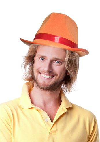 Dress Up America Fedora Hat (Orange)
