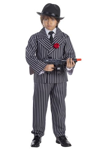 Kids Pinstriped Gangster Boys Costume | $36.99 | The Costume Land