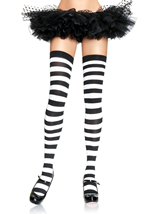 Wide Stripe Thigh High