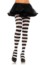 Wide Stripe Opaque Tights