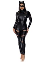 Adult Distressed Feline Comic Women Costume