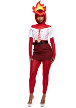 Adult Hot Head Women Angry Costume