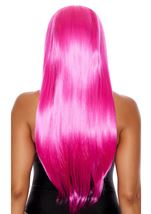 Adult Hot Pink Straight Hair Women Wig