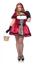 Plus Gothic Red Riding Hood Women Plus Costume