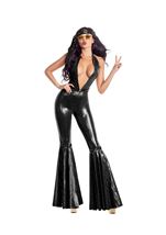 Disco Queen Black Glitter Women Costume