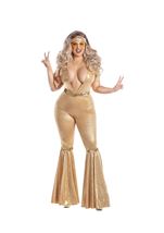 Adult Plus Disco Gold Women 80s Costume