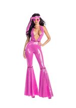 Adult Disco Queen Women Pink Costume 