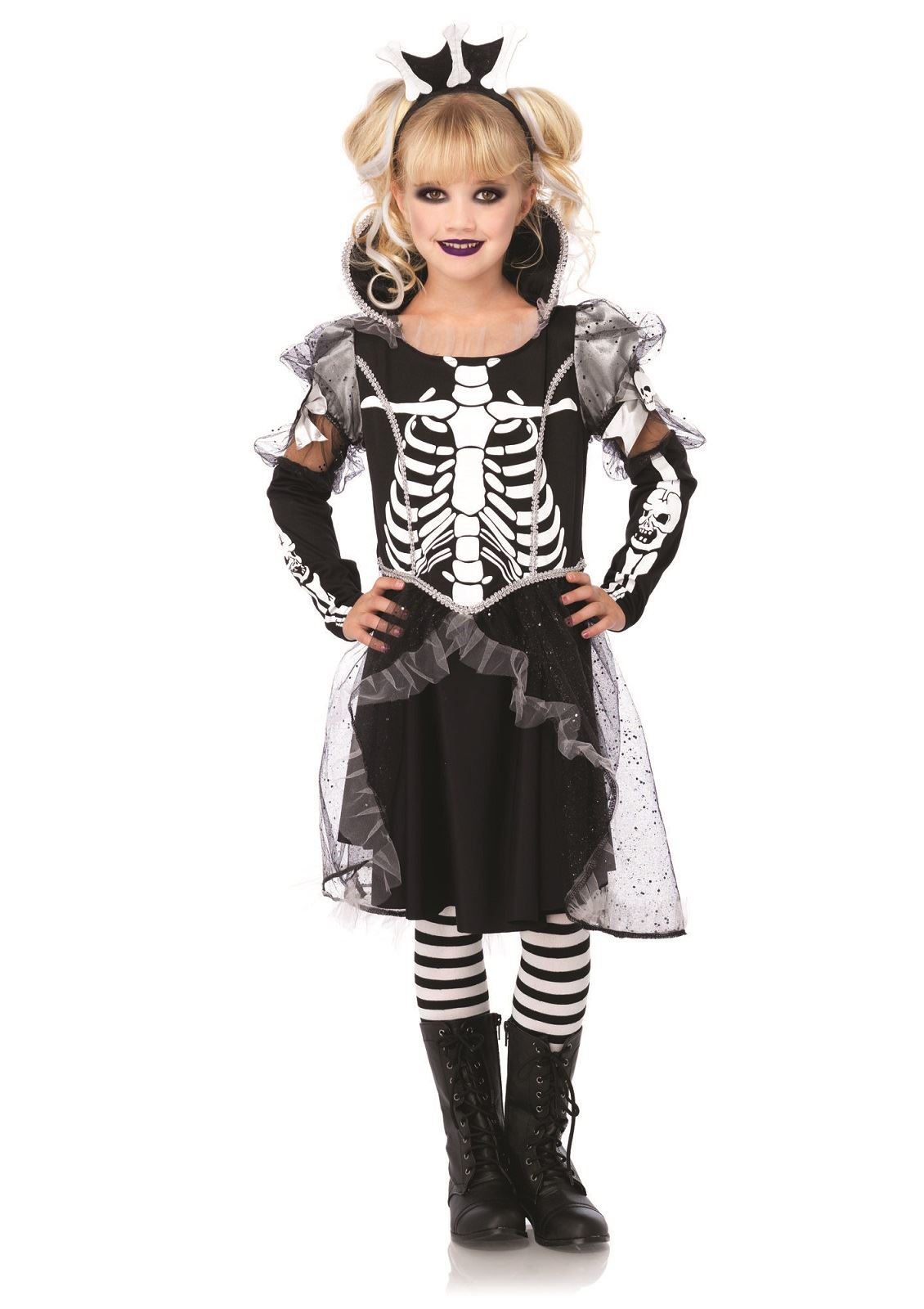 Kids Skeleton Princess Girls Halloween Costume | $23.99 ...