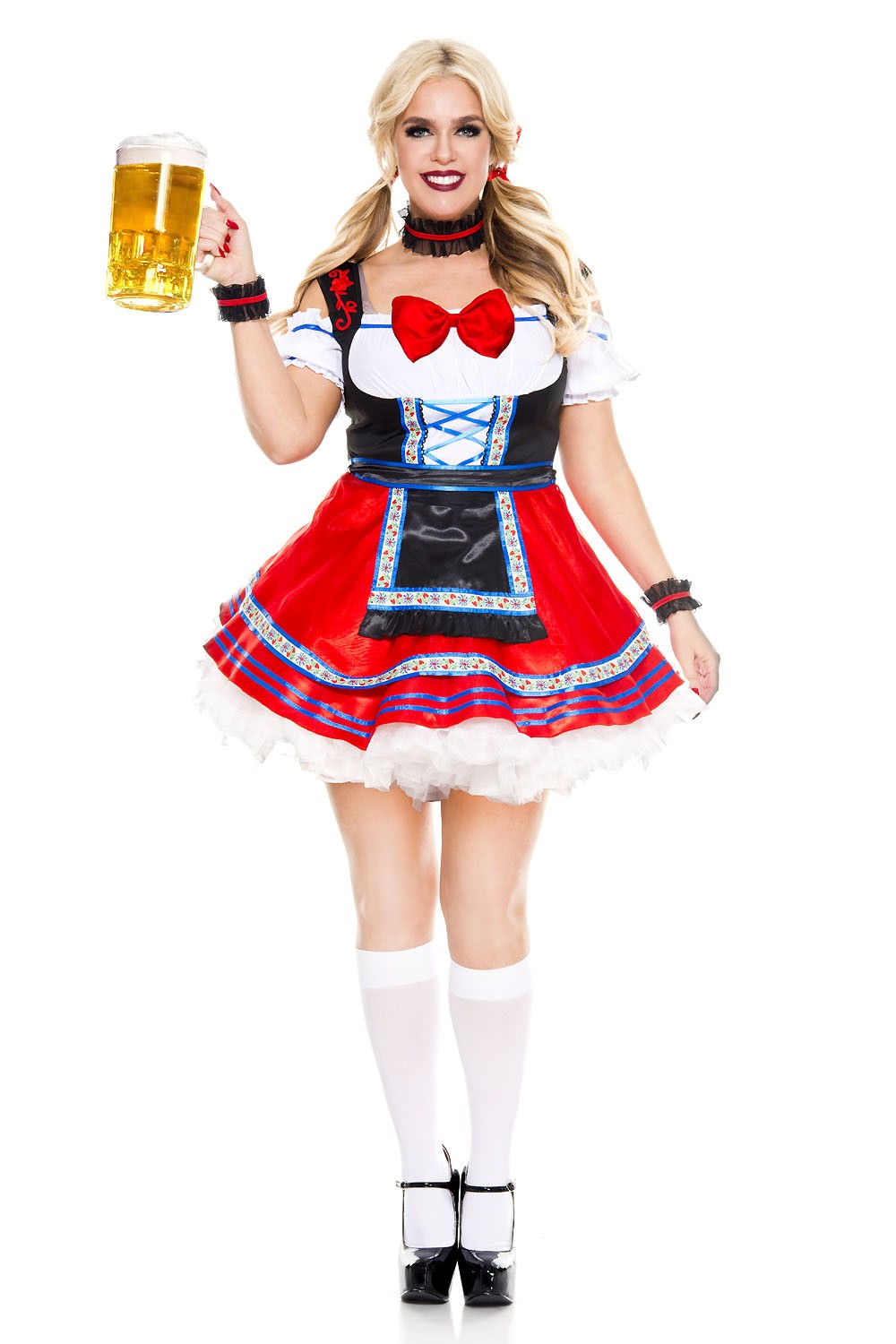Adult Plus Size Oktoberfest Beer Babe Woman Costume 34 99 The Costume Land
