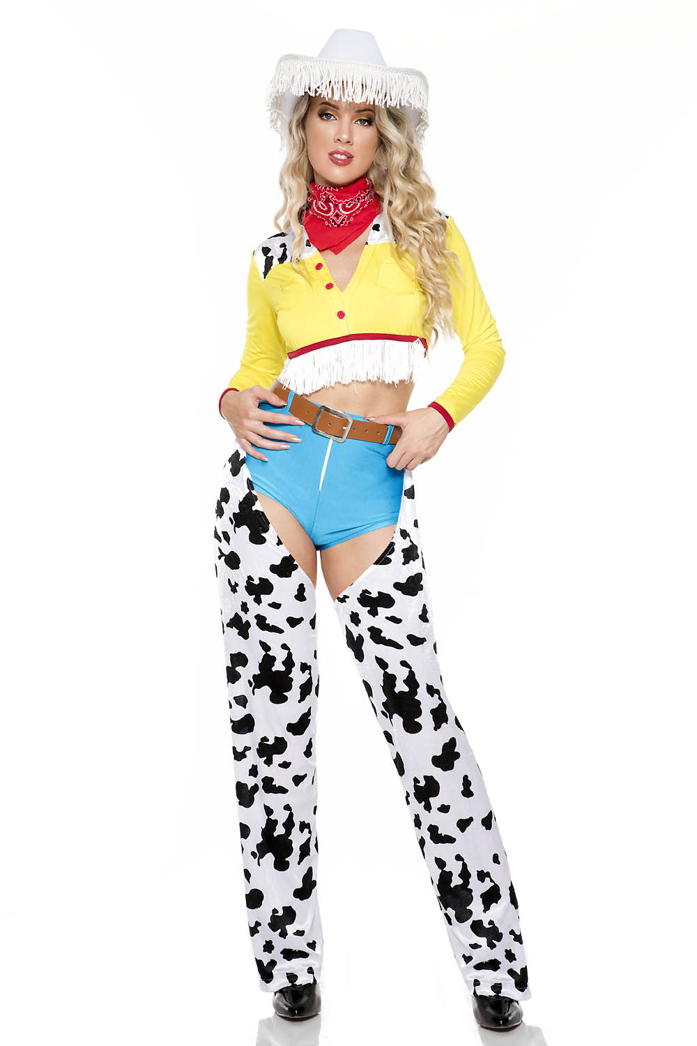 Adult Cowgirl Sheriff Cow Print Women Costume | $53.99 | The Costume Land
