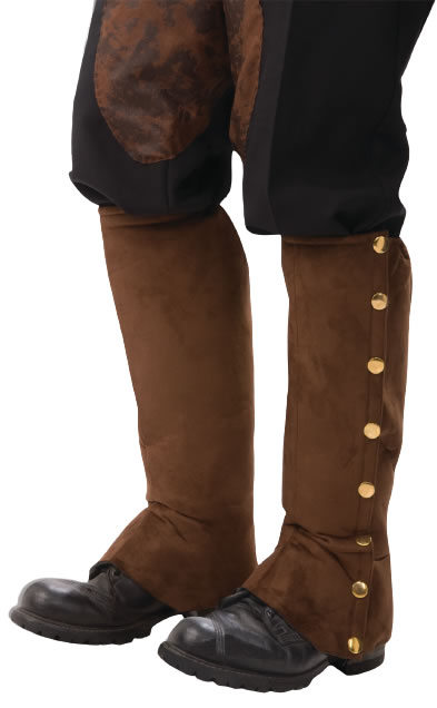Adult Steampunk Suede Spats Brown | $17.99 | The Costume Land